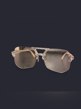 Clear Rimless Sunglass Lenses - Transparent/Beige